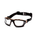 Pyramex Safety Products CHB410DTP Carhartt Carthage Safety Glasses Clear Anti-Fog Lens with Black/Tan Frame