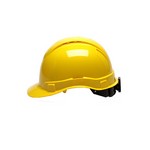 Pyramex Safety Products HP44130V Ridgeline Cap Style Vented Hard Hat 4 Point Ratchet, Yellow