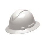 Pyramex Safety Products HP54110 Ridgeline Full Brim Hard Hat 4 Point Ratchet, White