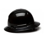 Pyramex Safety Products HP54111 Ridgeline Full Brim Hard Hat 4 Point Ratchet, Black