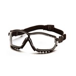 Pyramex Safety Products PYGB1810ST V2G Retail Clear Anti-Fog Lens with Black Strap/Temples 