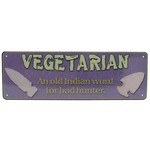 Rivers Edge Products 1370 Tin Sign Vegetarian, Size 10 1/2
