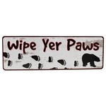 Rivers Edge Products 1372 Tin Sign Wipe Yer Paws, Size 10 1/2
