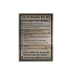 Rivers Edge Products 1559 Tin Sign 10 Reasons For Gun Over Woman