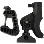 Scotty 0389-BK Baitcaster Rod Holder with 0449 Clamp Mount, Black