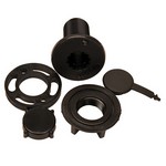 Scotty 0444-BK Compact Round Threaded Flush Deck Mounting Bracket 