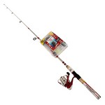 Shakespeare 1423632 Catch More Fishing Combo Bass Spinning, 6'6