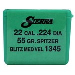 Sierra Bullets 1345 22 Caliber Varminter, 55 Grains, Blitz, Per 100