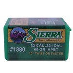 Sierra Bullets 1380 22 Caliber MatchKing, 69 Grains, Hollow Point Boat Tail, Per 100