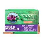 Sierra Bullets 7169 22 Caliber Tipped MatchKing Bullets, 69 Grains, Polymer Tip Boat Tail, Per 100