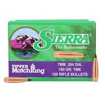 Sierra Bullets 7660 7mm/284 Caliber Tipped MatchKing Bullets, 160 Grains, Polymer Tip Boat Tail, Per 100