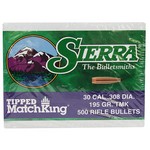 Sierra Bullets 7795C 30 Caliber Tipped MatchKing, 195 Grains, Polymer Tip Boat Tail, Per 500