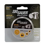 Sig Sauer AIR-AMMO-MATCH-PB-177-500 Match Pellets .177 Caliber, Per 500