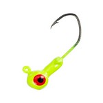 Strike King Lures MRCJH132S-1 Mr. Crappie Jig Head with Lazer Sharp Eagle Claw Hook Freshwater 1/32 oz, #2 Hook, Chartreuse, Package of 8