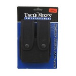 Uncle Mike's 88361 Cordura Double Pistol Magazine Case Snap Black Double Row