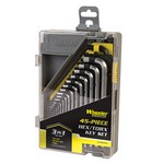 Wheeler 1081959 45 Piece SAE/Metric Hex And Torx Key Set 