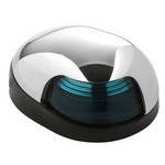 Attwood Quasar 2-Mile Deck Mount, Green Sidelight - 12V - HIPP/Chrome Housing w/Black Base