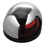Attwood Quasar 2-Mile Deck Mount, Red Sidelight - 12V - HIPP/Chrome Housing w/Black Base
