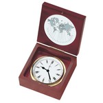 BARIGO Quartz Ship Clock in a Box - Brass & Mahogany - 4