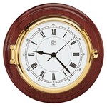 BARIGO Captain Series Clock - Brass & Mahogany - 6