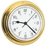 BARIGO Viking Series Quartz Ship's Clock - Brass Housing - 5