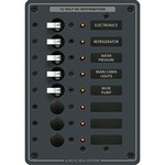 Blue Sea 8023 DC 8 Position Circuit Breaker  (White Switches)