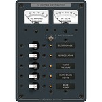 Blue Sea 8081 Dc 5 Position Toggle Branch Circuit Breaker Panal  (White Switches)