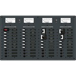 Blue Sea 8086 AC 3 Sources +12 Positions / DC Main +19 Position Toggle Circuit Breaker Panel  (White Switches)