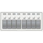 Blue Sea 8271 Water Resistant Panel - 8 Position - White - Horizontal Mount