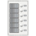 Blue Sea 8273 Water Resistant Panel - 6 Position - White - Vertical