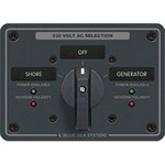Blue Sea 8357 AC Rotary Switch Panel 65 Ampere 2 Position + OFF, 2 Pole