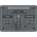 Blue Sea AC Rotary Switch Panel 65 Ampere 2 Positions + OFF, 4 Pole