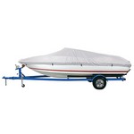 Dallas Manufacturing Co. Reflective Polyester Boat Cover A - Fits 14'-16' V-Hull Fishing Boats - Beam Width to 68