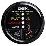 Xintex Propane Fume Detector w/Automatic Shut-Off & Plastic Sensor - No Solenoid Valve - Black Bezel Display