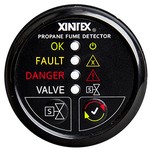 Xintex Propane Fume Detector w/Plastic Sensor & Solenoid Valve - Black Bezel Display