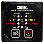 Xintex Propane Fume Detector & Alarm w/2 Plastic Sensors & Solenoid Valve - Square Black Bezel Display