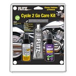 Flitz Cycle 2 Go Care Kit w/Polish, Speed Waxx&reg;, Chrome Clean & Microfiber Cloth
