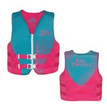 Full Throttle Rapid-Dry Life Vest - Youth 50-90lbs - Blue/Pink