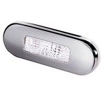 Hella Marine Surface Mount Oblong LED Courtesy Lamp - White LED - Stainless Steel Bezel