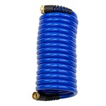 HoseCoil 15' Blue Self Coiling Hose w/Flex Relief - *Case of 6*
