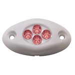 Innovative Lighting Courtesy Light - 4 LED Surface Mount - Red LED/White Case