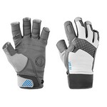 Mustang Traction Open Finger Glove - Light Gray/Blue - X-Large