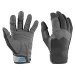 Mustang Traction Full Finger Glove - Gray/Blue - Large