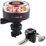 Navisafe Navilight All RED 360&deg; 2NM w/Navimount Base & Rail Mount - Black