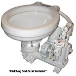 Raritan Hi-Boy Electric Toilet - White - Household Style Bowl - 12V