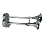 Ongaro Deluxe SS Dual Trumpet Horn - 12V
