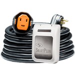 SmartPlug 30 Amp RV Kit 30' Dual Configuration Cordset - Black (SPS X Park Power) & Non Metallic Inlet - White
