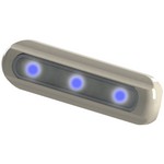 TACO LED Deck Light - Flat Mount - Blue LEDs - White Housing