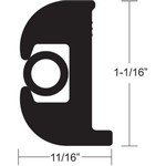 TACO Flex Vinyl Rub Rail Kit - Black w/Black Insert - 50' - 1-1/16