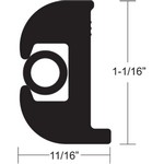 TACO Flex Vinyl Rub Rail Kit - Black w/Black Insert - 70' - 1-1/16